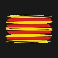 vetor de pincel de bandeira da catalunha