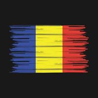escova de bandeira da romênia vetor