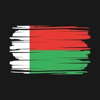 vetor de escova de bandeira de madagascar