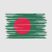 escova de bandeira de bangladesh vetor