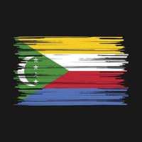 escova de bandeira de comores vetor