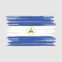escova de bandeira da nicarágua vetor