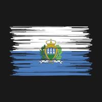 escova de bandeira de são marino vetor