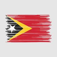 escova de bandeira de timor leste vetor