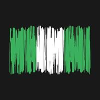 ilustração vetorial de pincel de bandeira da nigéria vetor