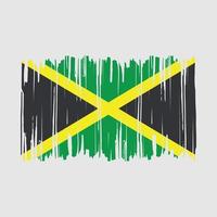 ilustração vetorial de pincel de bandeira da jamaica vetor