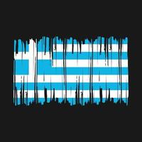 ilustração vetorial de escova de bandeira da grécia vetor