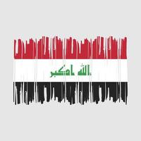ilustração vetorial de pincel de bandeira do iraque vetor