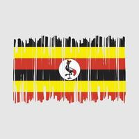 ilustração vetorial de escova de bandeira de uganda vetor