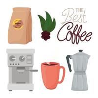 conjunto de ícones de bebida de café vetor