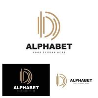 logotipo da letra d, design de alfabeto simples, vetor de fonte minimalista moderno
