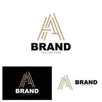 um logotipo de carta, conceito simples de design de logotipo, modelo de ícone de alfabeto vetorial vetor