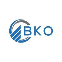 bko plano contabilidade logotipo Projeto em branco fundo. bko criativo iniciais crescimento gráfico carta logotipo conceito. bko o negócio finança logotipo Projeto. vetor