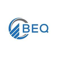 beq plano contabilidade logotipo Projeto em branco fundo. beq criativo iniciais crescimento gráfico carta logotipo conceito. beq o negócio finança logotipo Projeto. vetor