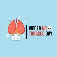livre vetor plano mundo não tabaco dia ilustração