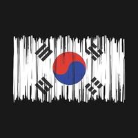 escova de bandeira da coreia do sul vetor