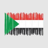 escova de bandeira do sudão vetor