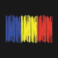 escova de bandeira da romênia vetor
