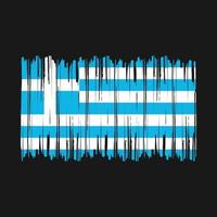 escova de bandeira da grécia vetor