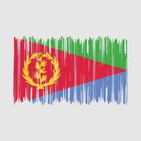 escova de bandeira da eritreia vetor