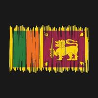 escova de bandeira sri lanka vetor