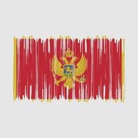 escova de bandeira de montenegro vetor