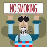 plano Projeto ilustração do não fumar vetor