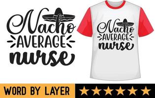 design de camiseta svg de enfermeira vetor