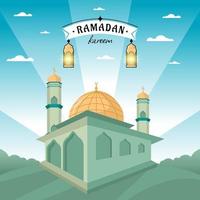 Ramadã kareem islâmico cumprimento modelo Projeto vetor