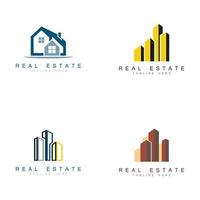 design de ilustração vetorial de logotipo de negócios imobiliários vetor