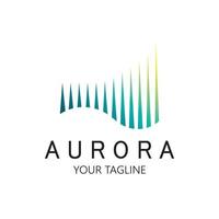 modelo de vetor de ilustração de ícone de design de logotipo aurora