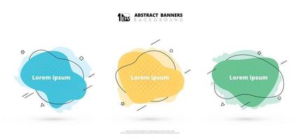 elementos abstratos de panfleto modernos de fundo de decoração geométrica. ilustração vetorial vetor