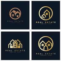 design de ilustração vetorial de logotipo de negócios imobiliários vetor