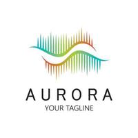 modelo de vetor de ilustração de ícone de design de logotipo aurora