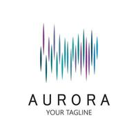 modelo de vetor de ilustração de ícone de design de logotipo aurora