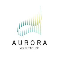 modelo de vetor de ilustração de ícone de design de logotipo aurora