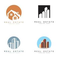 design de ilustração vetorial de logotipo de negócios imobiliários vetor