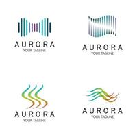 modelo de vetor de ilustração de ícone de design de logotipo aurora