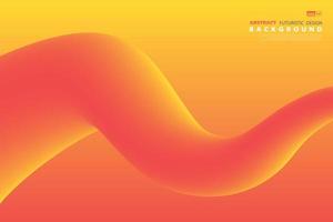 Resumo de design de capa de objeto de movimento gradiente amarelo e laranja. ilustração vetorial vetor