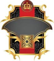 escudos com ornamentos em eps editáveis vetor