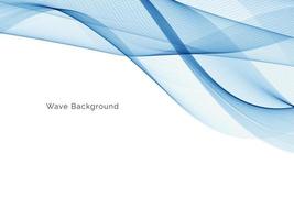 design de onda azul fluindo fundo elegante vetor