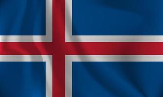 bandeira do Islândia, com uma ondulado efeito vencimento para a vento. vetor