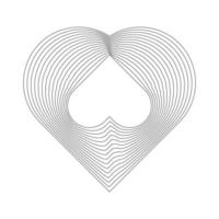 geométrico fractal coração forma vetor