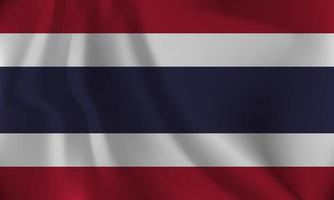 bandeira do tailândia, com uma ondulado efeito vencimento para a vento. vetor