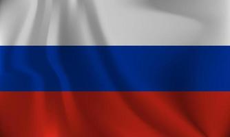 bandeira do Rússia, com uma ondulado efeito vencimento para a vento. vetor
