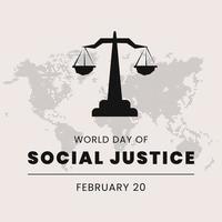 vetor ilustração do mundo dia do social justiça em fevereiro 20.
