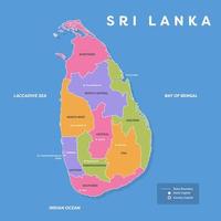 colorida sri lanka mapa conceito vetor