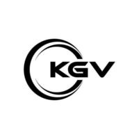 kgv carta logotipo Projeto dentro ilustração. vetor logotipo, caligrafia desenhos para logotipo, poster, convite, etc.