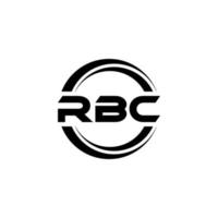 design de logotipo de letra rbc na ilustração. logotipo vetorial, desenhos de caligrafia para logotipo, pôster, convite, etc. vetor