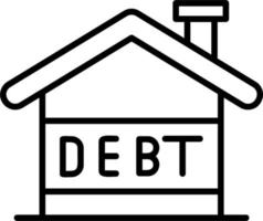 ícone de vetor de dívida
